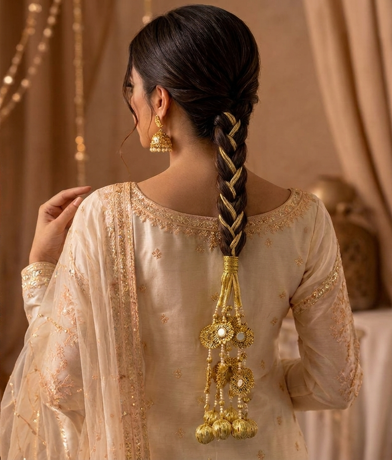 Handcrafted traditional Paranda hair accessory for women