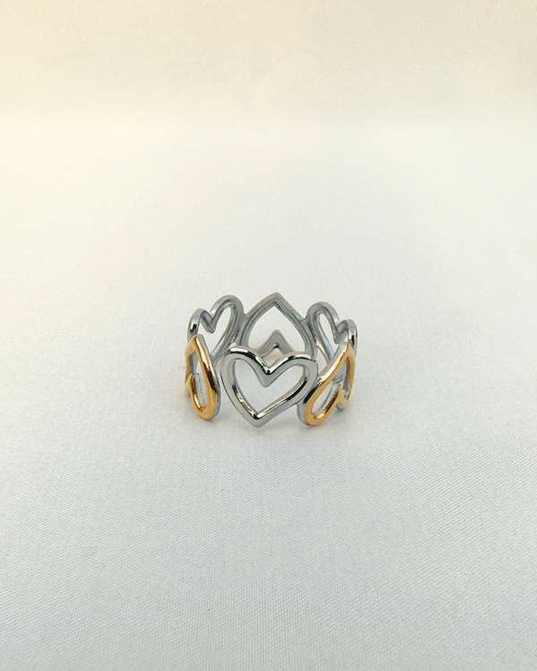 Twin Hearts Ring