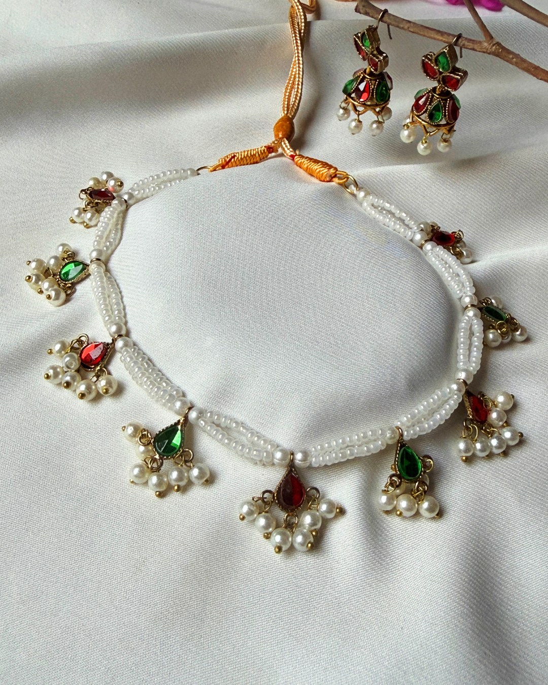 Sanwariya necklace set ( multi color)
