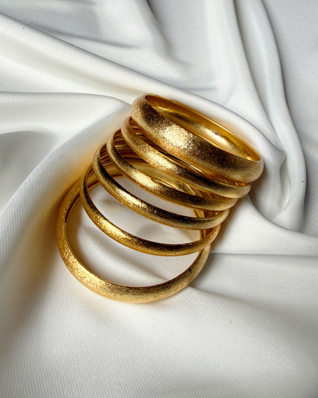 Golden retro bangles