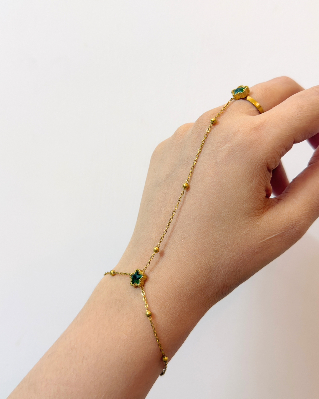 Emerald Clover Bracelet