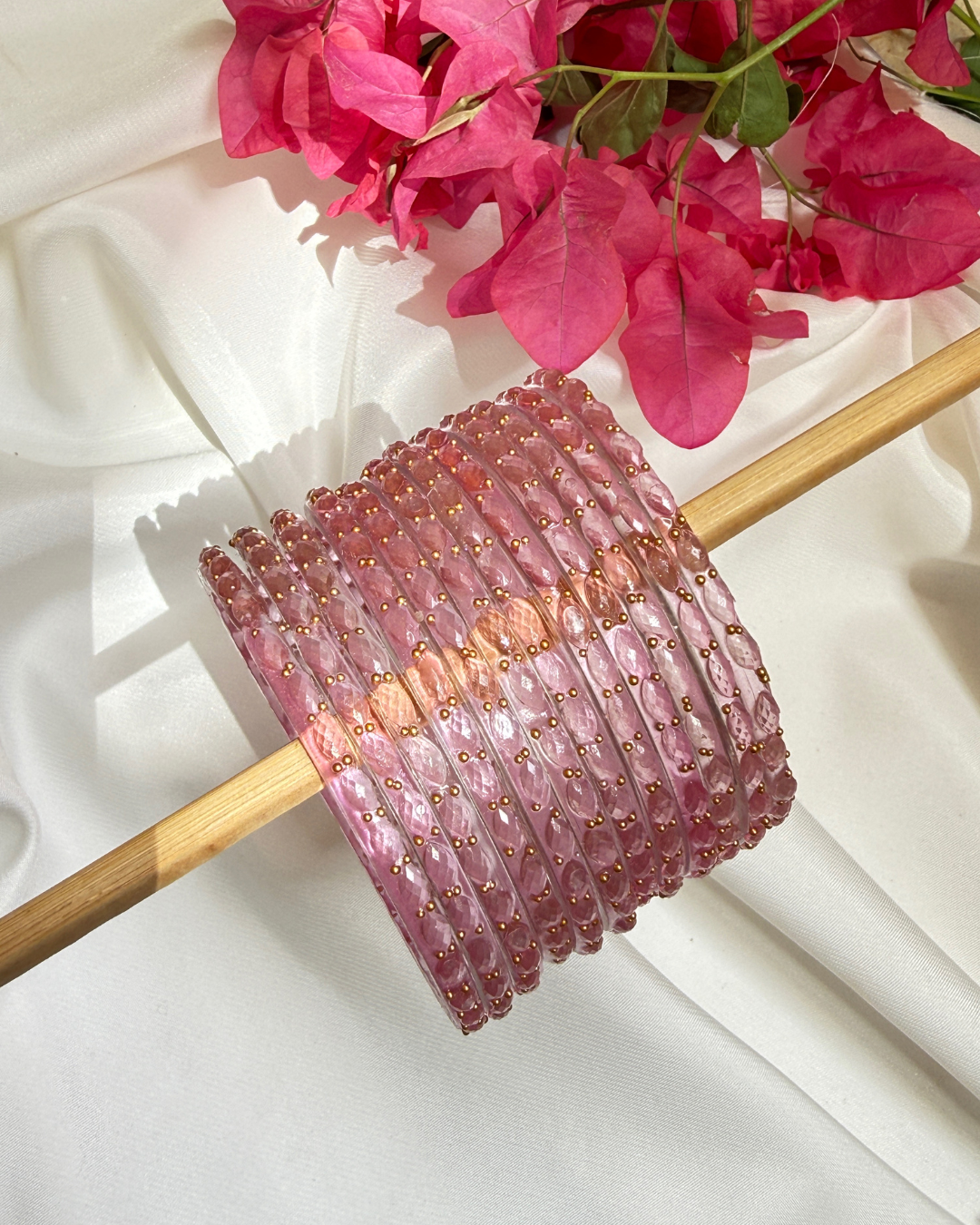 Era Rain drop Bangles Rose Pink