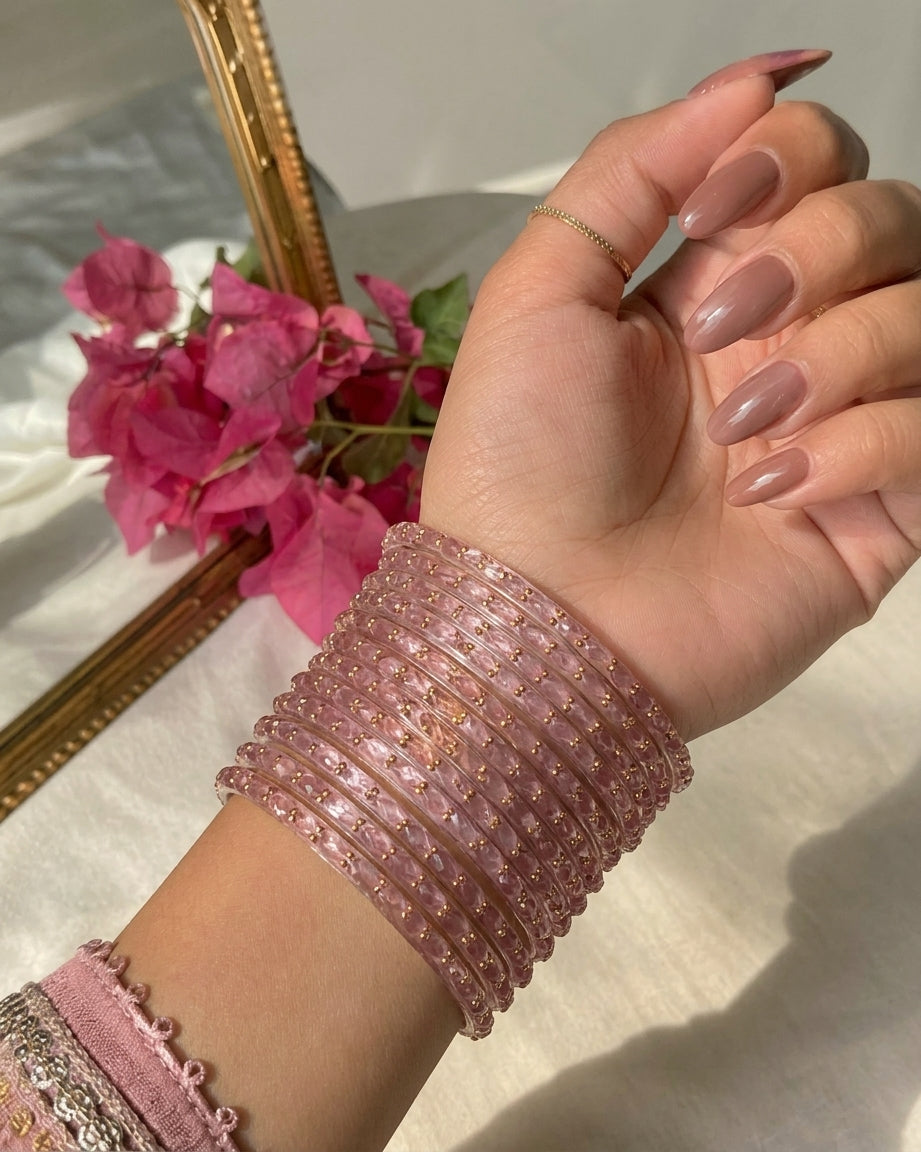 Era Rain drop Bangles Rose Pink