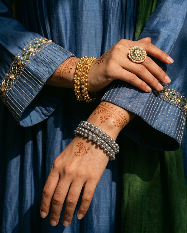 Chandi & Zar ghungroo  Side Bangles