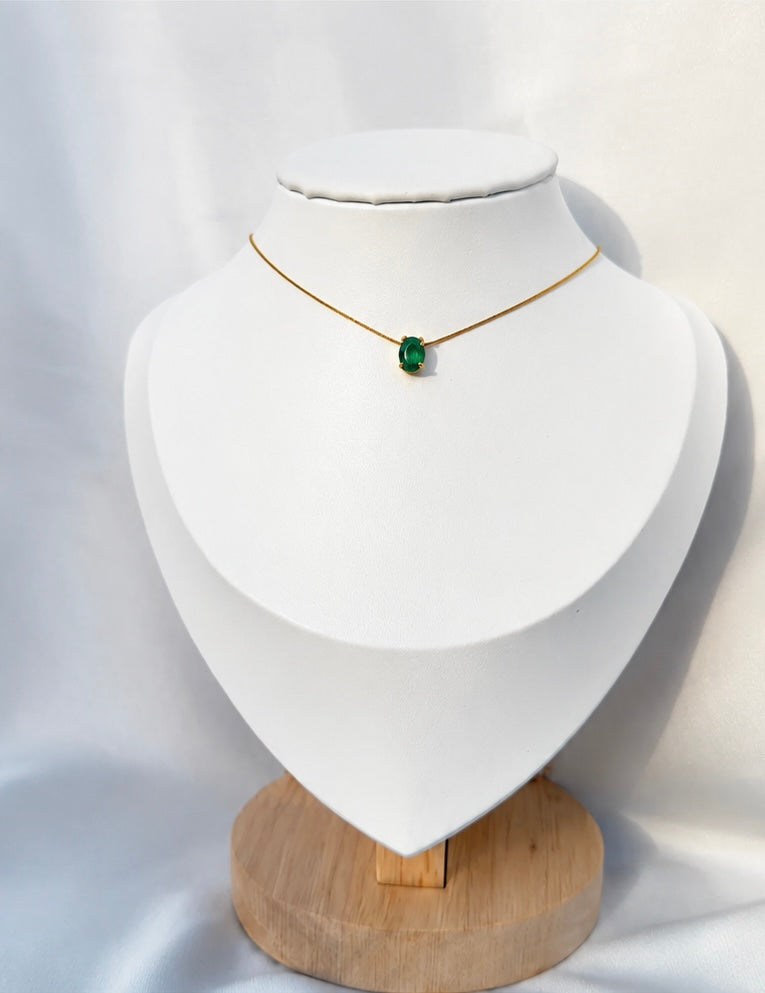 Blush stone necklace