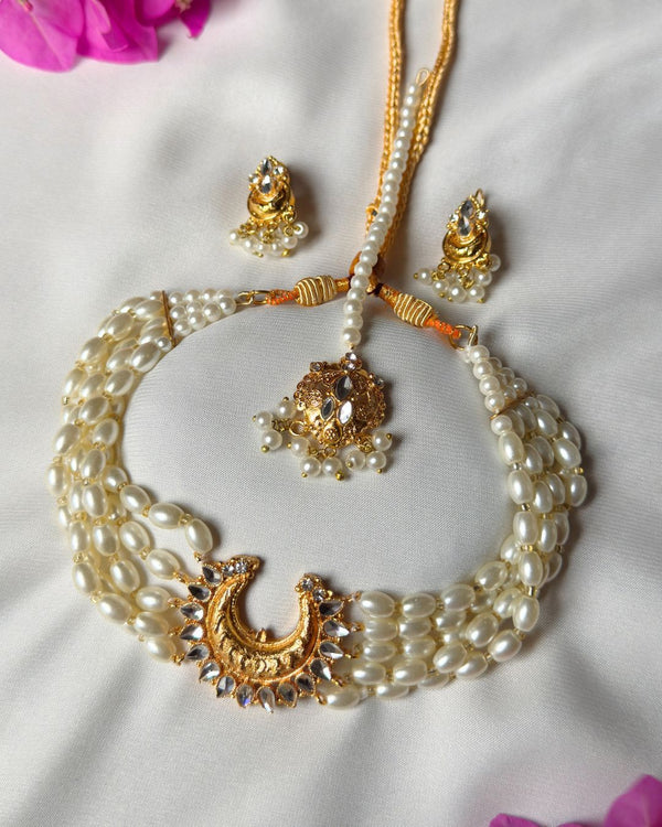 Chand pearl choker set