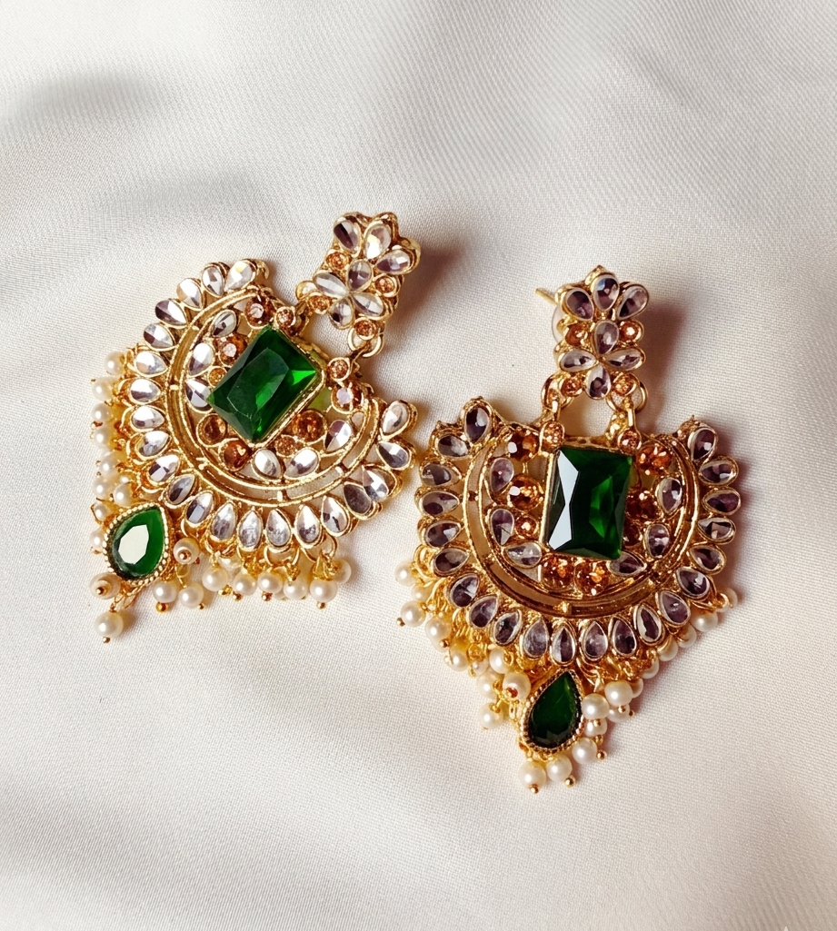 Laamish Indian earing ( green )