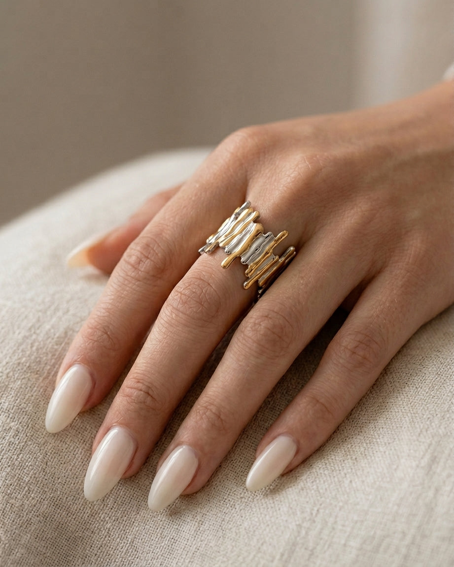 Golden Wave Ring