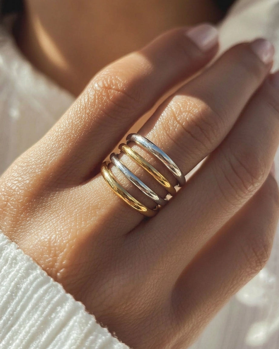 Triple twist ring