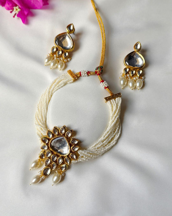 Crushy Kundan Choker Set