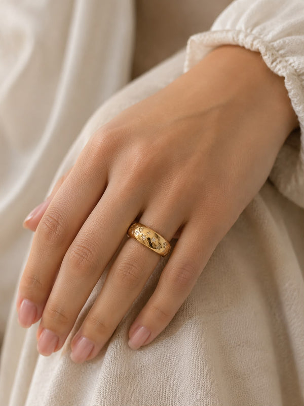 Celeste Moon & Star Ring