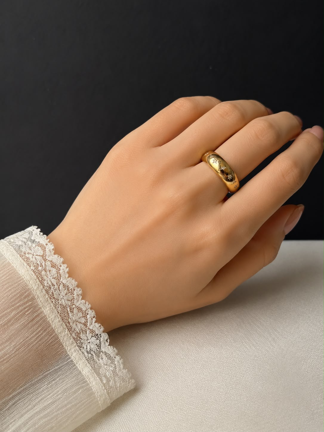 Celeste Moon & Star Ring